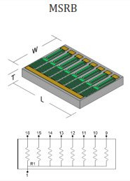 Thin film resistor arrays (MSRA, MSRB and MSRC) from Mini-Systems